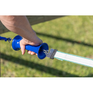 Manija de puerta Premium con conector de cintas Litzclip® AKO Azul Manija de puerta Premium con conector de cintas Litzclip® AKO Azul