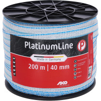 Cinta para cercas PlatinumLine AKO Blanco / azúl