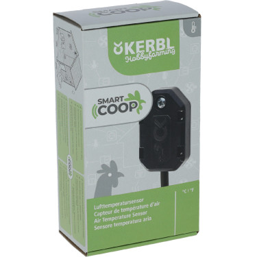 Sensor de temperatura del aire SmartCoop Kerbl Hobbyfarming Negro