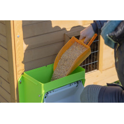 Comedero con dispositivo antiplagas Kerbl Hobbyfarming Verde / gris claro Comedero con dispositivo antiplagas Kerbl Hobbyfarming Verde / gris claro