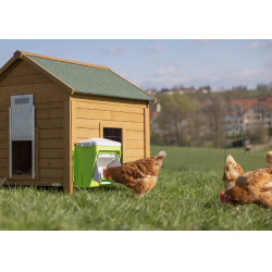 Comedero con dispositivo antiplagas Kerbl Hobbyfarming Verde / gris claro Comedero con dispositivo antiplagas Kerbl Hobbyfarming Verde / gris claro