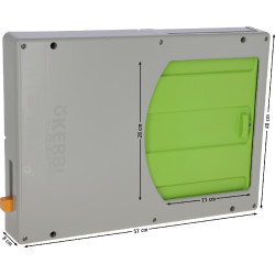 Puerta de gallinero SmartCoop Kerbl Hobbyfarming Gris