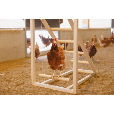 Torre de escalada para gallinas Kerbl Hobbyfarming Madera Beige
