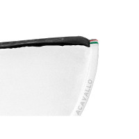 Amortiguador con bolsillos configurables y almohadilla Piuma WFS en ante plano Acavallo Blanco