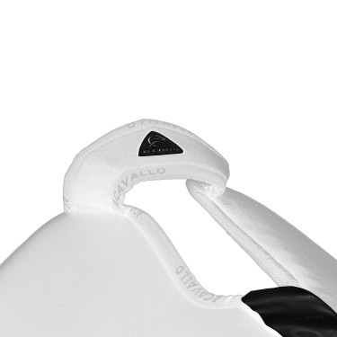 Amortiguador con bolsillos configurables y almohadilla Piuma WFS en ante plano Acavallo Blanco