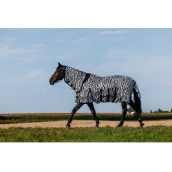 Camisa RIDING WORLD - Belly Mesh - Combo Negro / blanco estampado cebra Motifs Camisa RIDING WORLD - Belly Mesh - Combo Negro / blanco estampado cebra Motifs