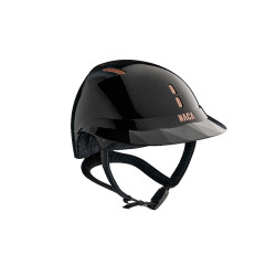 Casco NACA Gravity S Negro ónix brillante / oro rosa