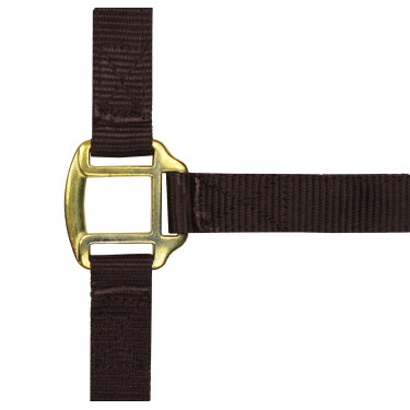 Cabezada de nylon forrada de cuero Cabezada de nylon forrada de cuero