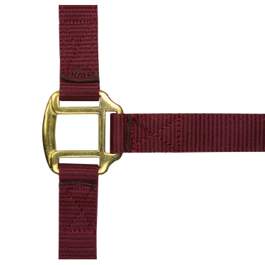 Cabezada de nylon forrada de cuero Cabezada de nylon forrada de cuero