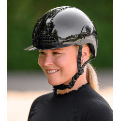 Casco de equitación Swing H24 brillante Negro brillante