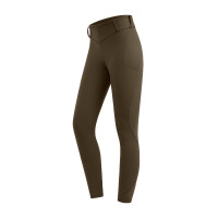 Legging térmico de equitación ELT Rena para mujer Marrón verde Marr&amp;amp;amp;oacute;n