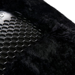 Amortiguador trasero de ante con lana de oveja y delantero de gel Acavallo Negro / negro