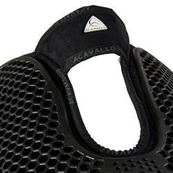 Amortiguador trasero de ante con lana de oveja y delantero de gel Acavallo Negro / negro