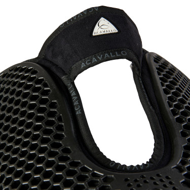 Amortiguador trasero de ante con lana de oveja y delantero de gel Acavallo Negro / negro