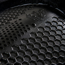 Amortiguador trasero de ante con lana de oveja y delantero de gel Acavallo Negro / negro