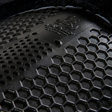 Amortiguador trasero de ante con lana de oveja y delantero de gel Acavallo Negro / negro