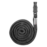 Lazo de atar Plus Waldhausen con mosquetón antipánico herrajes oscuros Negro