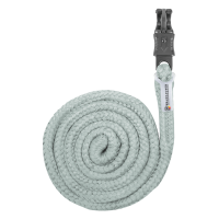 Lazo de atar Plus Waldhausen con mosquetón antipánico herrajes oscuros Azul plateado