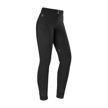 Pantalón de equitación calefactable ELT Comfort Heart para mujer Negro