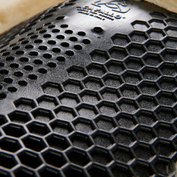 Amortiguador trasero de ante con lana de oveja y delantero de gel Acavallo Negro / natural