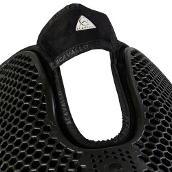 Amortiguador trasero de ante con lana de oveja y delantero de gel Acavallo Negro / natural