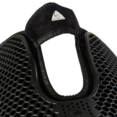 Amortiguador trasero de ante con lana de oveja y delantero de gel Acavallo Negro / natural