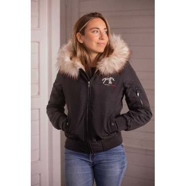 Cazadora Pénélope Lyon Brillo negro