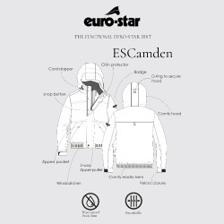 Bomber chaqueta Euro-Star Camden hombre Marino Azul marino