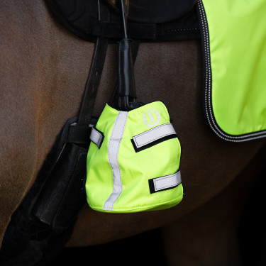 Calientapies para estribos Imperial Riding Reflective por 2 Amarillo