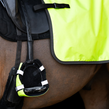 Calientapies para estribos Imperial Riding Reflective por 2 Amarillo