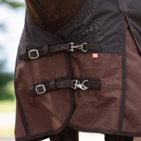 Manta de exterior Imperial Riding Customized High Neck 300 g Marrón oscuro / marrón claro Marr&amp;oacute;n