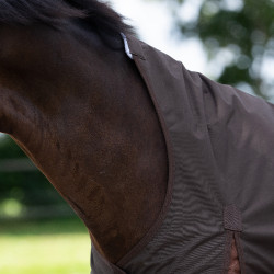Manta de exterior Imperial Riding Personalized High Neck 400 g Marrón oscuro / marrón claro