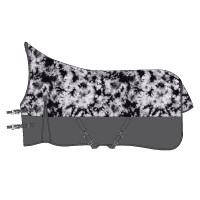 Manta de exterior Imperial Riding Customized High Neck polar Violeta a cuadros / gris