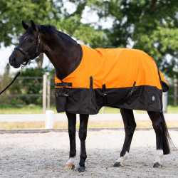 Manta de exterior Imperial Riding Customized sin cuello Naranja / marrón oscuro Multicolor
