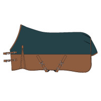 Manta de exterior Imperial Riding Customized sin cuello Verde oscuro / zorro