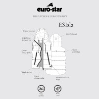 Chaleco acolchado sin mangas Euro-Star Isla para mujer Marino Azul marino Chaleco acolchado sin mangas Euro-Star Isla para mujer Marino Azul marino