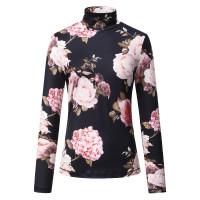 Cuello alto con cremallera Imperial Riding Flora para mujer Estampado floral Motifs Cuello alto con cremallera Imperial Riding Flora para mujer Estampado floral Motifs