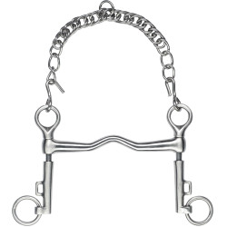 Bocado Feeling de polo de acero inoxidable satén con cama corta