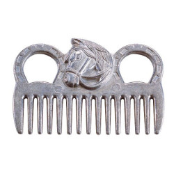 Peine de mango de aluminio, forma de cabeza de caballo Peine de mango de aluminio, forma de cabeza de caballo