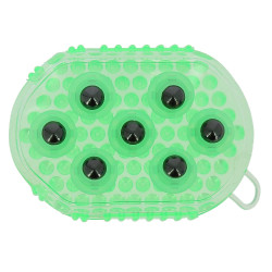 Guante de doble cara para cepillar y masajear Verde