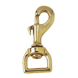 Mosquetón 20 mm cuadrado latón