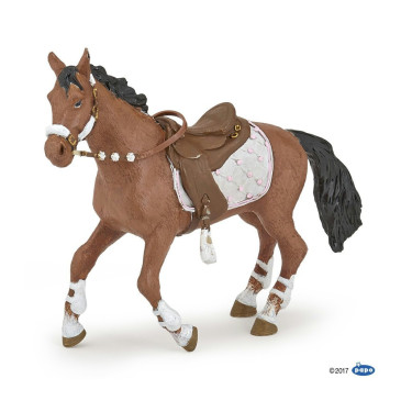 Figurine Cheval de la cavaliÃ¨re fashion hiver Papo