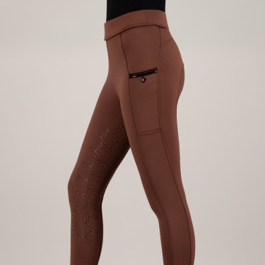 Legging de equitación Imperial Riding Teddy FullGrip para mujer Bronce Marrón