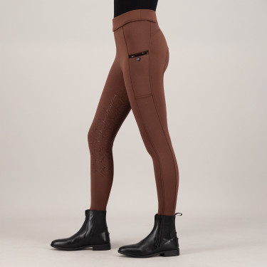 Legging de equitación Imperial Riding Teddy FullGrip para mujer Bronce Marrón