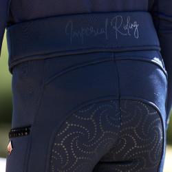 Leggings de equitación Imperial Riding Teddy FullGrip para niños Marino Azul marino