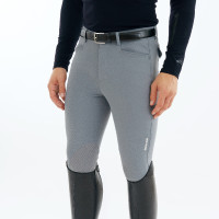 Pantalón de equitación Euro-Star Camillo original con grip en las rodillas para hombre Titanio Gris