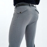 Pantalón de equitación Euro-Star Camillo original con grip en las rodillas para hombre Titanio Gris