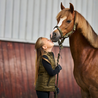 Chaleco sin mangas Imperial Riding Bonnie para niños Verde oliva