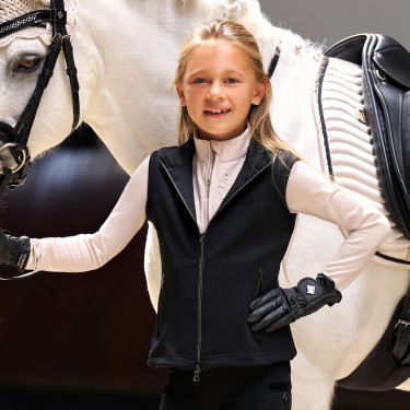 Chaleco sin mangas Imperial Riding Cybil para niños Negro Chaleco sin mangas Imperial Riding Cybil para niños Negro