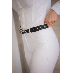 Cinturón Pénélope Signature con strass Negro